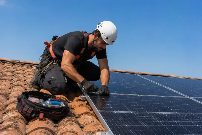 Maintenance et monitoring de panneaux solaires à Coarraze